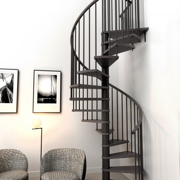 Milano C20 Spiral Staircase Black Wenge