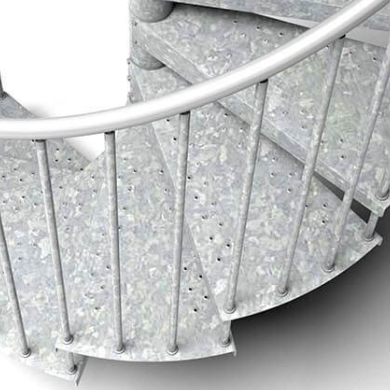 Urban F20Z Galvanised Stair Tread Detail
